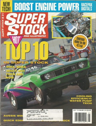SUPER STOCK 1993 MAY - S/S Spcl, SCOTT, OHIO GEORGE, CAMARO BUILD 8